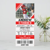 Aangepast honkbal verjaardagsfeest met foto voor k kaart (Staand voorkant)