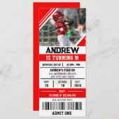 Aangepast honkbal verjaardagsfeest met foto voor k kaart (Voorkant / Achterkant)