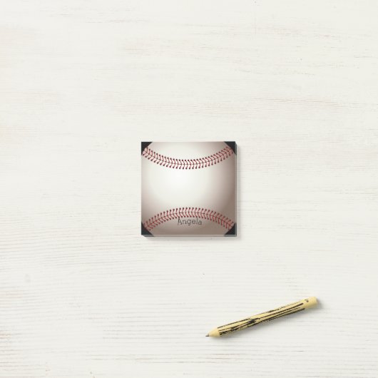 aangepast honkbalontwerp - artikel post-it® notes (Op bureau)