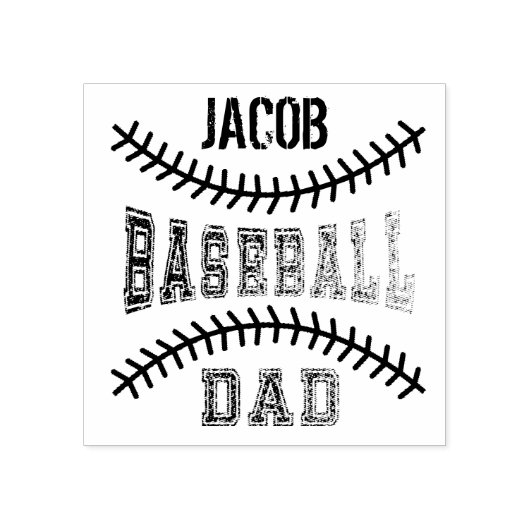 Aangepast honkbalpap rubberstempel (Afrduk)