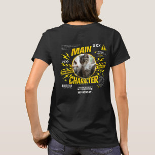 Aangepast hoofdpersonage Kat Liefhebber Grappig T-shirt