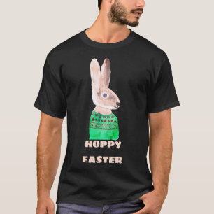 Aangepast HOPPY EASTER Bunny Funny Gag voor mannen T-shirt