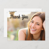 Aangepast horizontaal Afstuderen Foto bedankt Briefkaart (Voorkant / Achterkant)