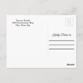 Aangepast horizontaal Afstuderen Foto bedankt Briefkaart (Achterkant)