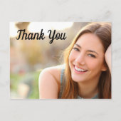 Aangepast horizontaal Afstuderen Foto bedankt Briefkaart (Voorkant)