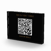 Aangepast horizontaal fotoblok met QR-codeontwerp (Rechts)