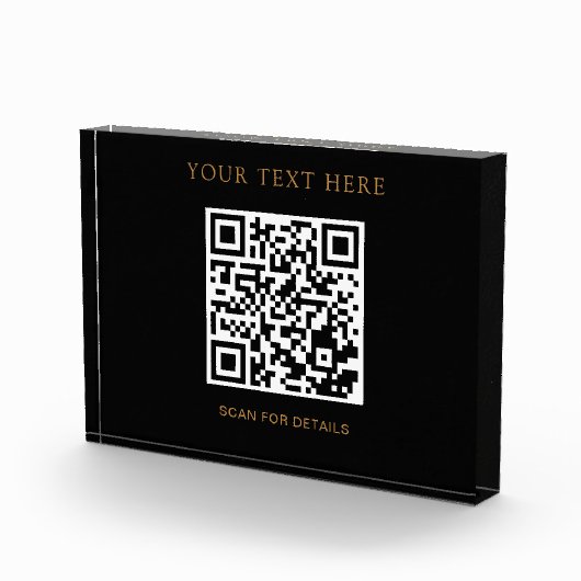 Aangepast horizontaal fotoblok met QR-codeontwerp (Rechts)