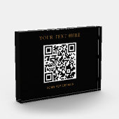 Aangepast horizontaal fotoblok met QR-codeontwerp (Links)