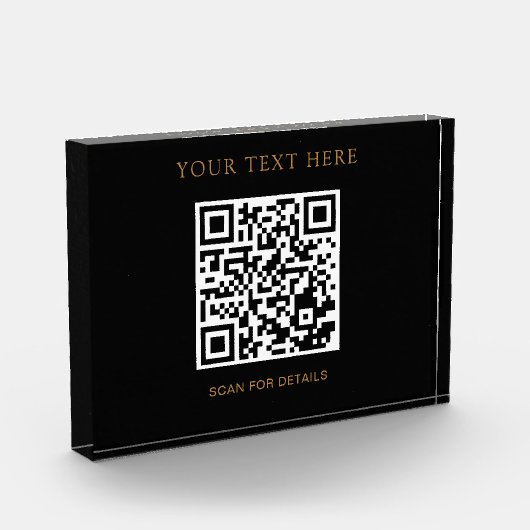 Aangepast horizontaal fotoblok met QR-codeontwerp (Links)