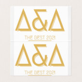 Aangepast horizontaal Visitekaartje voor geteld vo (Binnenkant ongevouwen)