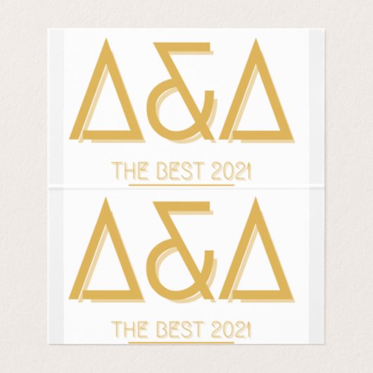 Aangepast horizontaal Visitekaartje voor geteld vo (Binnenkant ongevouwen)