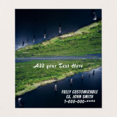 Aangepast horizontaal Visitekaartje voor geteld vo (Buitenkant ongevouwen)