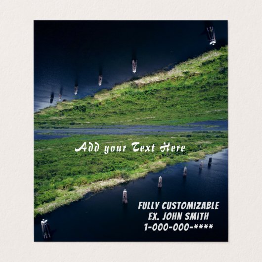 Aangepast horizontaal Visitekaartje voor geteld vo (Buitenkant ongevouwen)