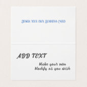 Aangepast horizontaal Visitekaartje voor geteld vo (Binnenkant ongevouwen)