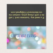 Aangepast horizontaal Visitekaartje voor geteld vo (Buitenkant ongevouwen)