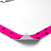 Aangepast hot-roze zwart polaire klaslokaal poster (Hoek)