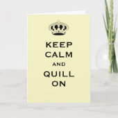 Aangepast, houd kalm lichtgeel Wenskaart Kaart (Voorkant)