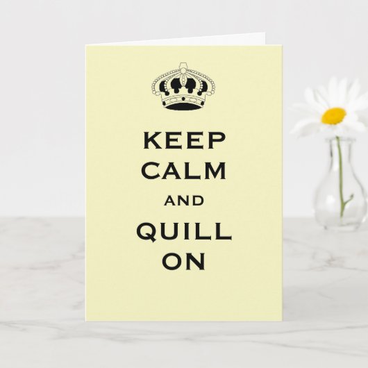 Aangepast, houd kalm lichtgeel Wenskaart Kaart (Kleine Plant)