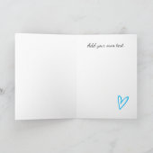 Aangepast, Houd kalm Sky Blue Wenskaart Kaart (Binnen)