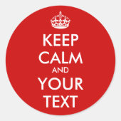 Aangepast Houd Kalme stickers | SJABLOON (Voorkant)