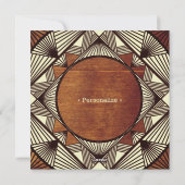 Aangepast hout Modern Masculine Birthday Kaart (Achterkant)