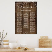 Aangepast & houten lampjes Gemiddeld schema voor l Poster (Keuken)