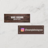 Aangepast 'houten panelen'-instagram mini visitekaartje (Voorkant / Achterkant)