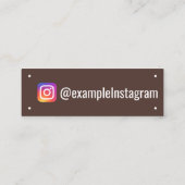 Aangepast 'houten panelen'-instagram mini visitekaartje (Achterkant)