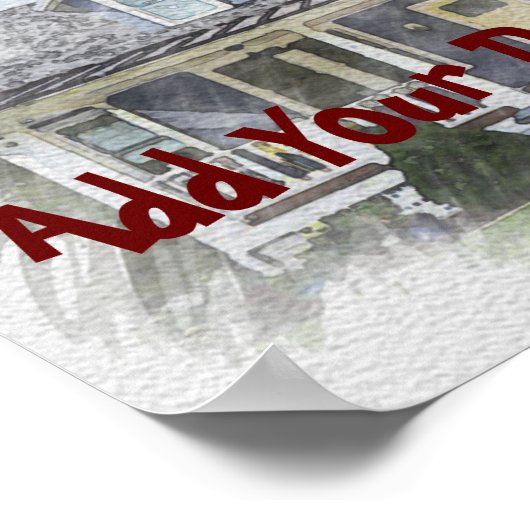 Aangepast Huis Tekenportret van Poster (Hoek)