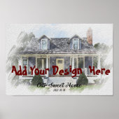 Aangepast Huis Tekenportret van Poster (Voorkant)