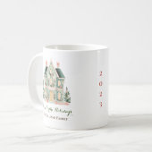 Aangepast huis voor de Feestdagen Feestelijke Mok (Voorkant links)