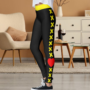 Aangepast huisdier kat moeder citaat geel patroon leggings
