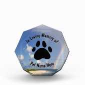 Aangepast Huisdier Memorial Rainbow Acryl Blok (Voorkant)