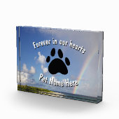 Aangepast Huisdier Memorial Rainbow Acryl Blok (Rechts)