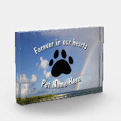 Aangepast Huisdier Memorial Rainbow Acryl Blok (Links)