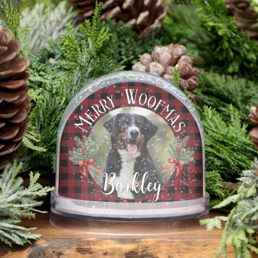 Aangepast Huisdier Portret Kerstmis Foto Gift Sneeuwbol (Winter)