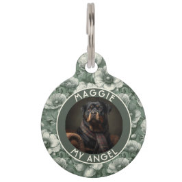 Aangepast huisdier thema geschenk anemoon bloemen huisdierpenning