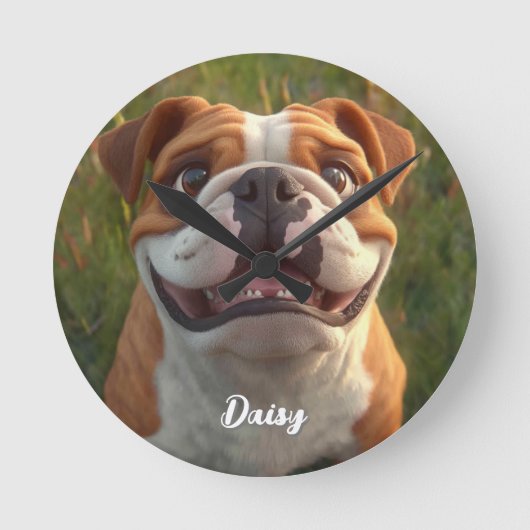 aangepast huisdierendecor ronde klok (Voorkant)