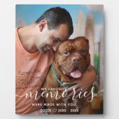 Aangepast huisdierherdenkingspersoonlijk hondenfot fotoplaat (Voorkant)