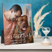 Aangepast huisdierherdenkingspersoonlijk hondenfot fotoplaat (Zijkant)