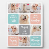 Aangepast huisdierhond memorial chic pastelkleuren fotoplaat (Voorkant)