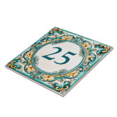 Aangepast huisnummer Emerald Grove Tegeltje (Zijkant)