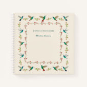 Aangepast Hummingbird Border Notitieblok Notitieboek (Voorkant)