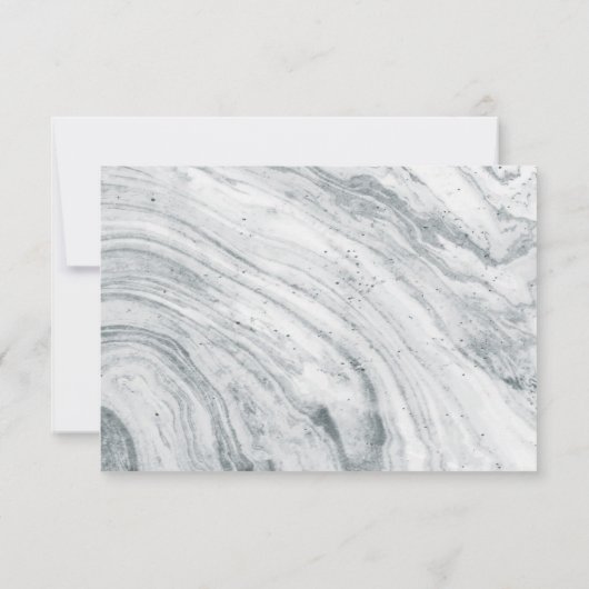 Aangepast, Huwelijk, Marmeren RSVP, Chic RSVP Kaartje (Achterkant)