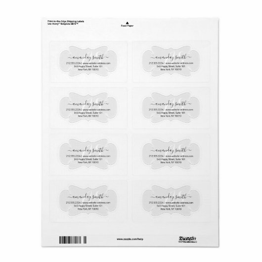 Aangepast huwelijk RSVP Bridal Sweet 16th White. V Etiket (Full Sheet)