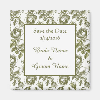 Aangepast huwelijk sparen de Datum Golden Rozen Ma Magneet