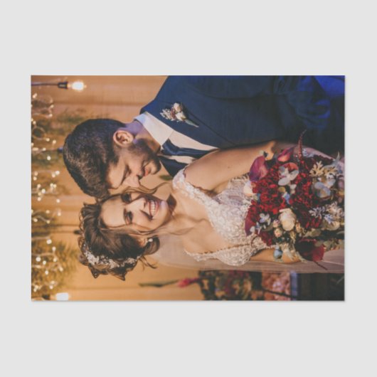 Aangepast huwelijk Voeg je eigen foto-Afbeelding t Tissuepapier (Voorkant)