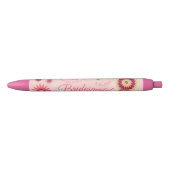 Aangepast huwelijk voor Floral  roze Blauwe Inkt Pen (Voorkant)