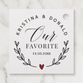 Aangepast huwelijk voor onze favoriete Folie Bedankjes Labels (Achterkant)