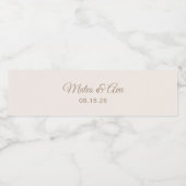 Aangepast huwelijk waterfles etiket (Enkel label)